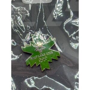2002 Salt Lake City Olympic Green Snowflake Pin
